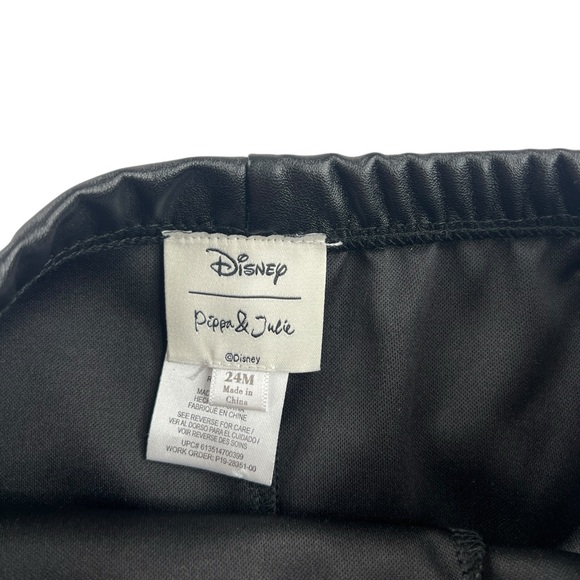 Pippa & Julie Mickey Mouse Top & Faux-Leather Leggings Set Size 24M - Picture 8 of 11